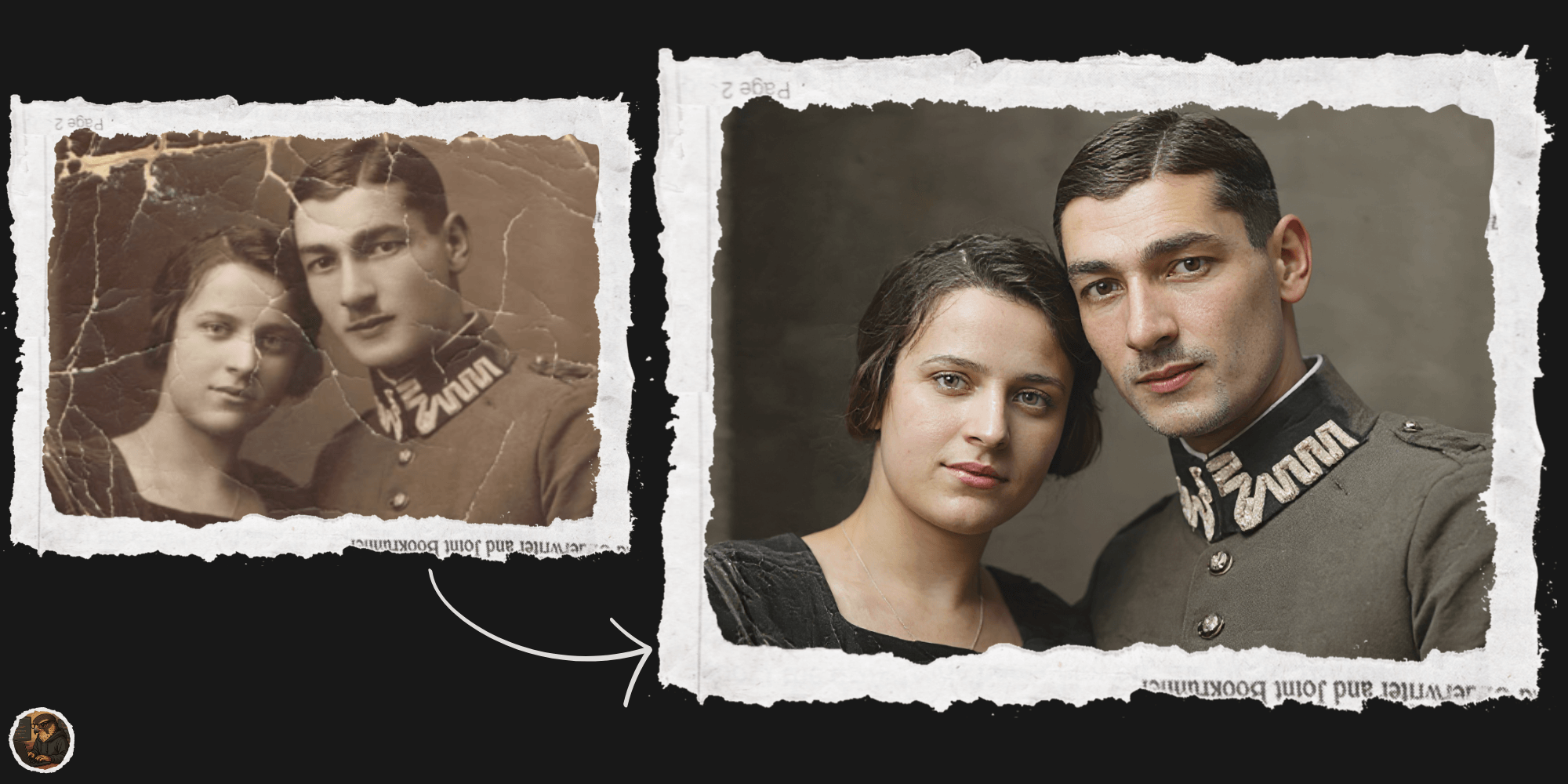 Antes e depois: Restauração de foto antiga com IA